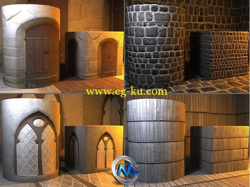 《古地下城建筑纹理贴图合辑》Dexsoft Dungeon&Tomb Texture pack的图片8