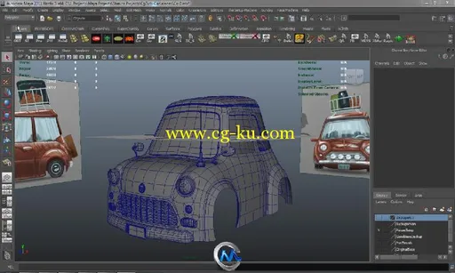 《Maya制作个性汽车视频教程》CGTuts+ Create A Stylized Car In Maya的图片2