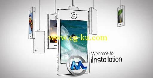 《吊挂手机卡通样式AE模板》Videohive iInstallation 138001的图片1