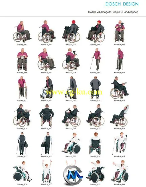 《残疾人实拍图片平面素材合辑》DOSCH 2D Viz-Images: People Handicapped的图片2