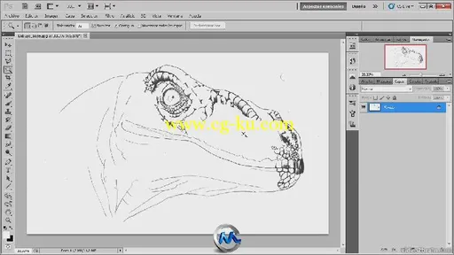 《Photoshop逼真恐龙制作视频教程》video2brain Photoshop Digital Art Dinosaur P...的图片1