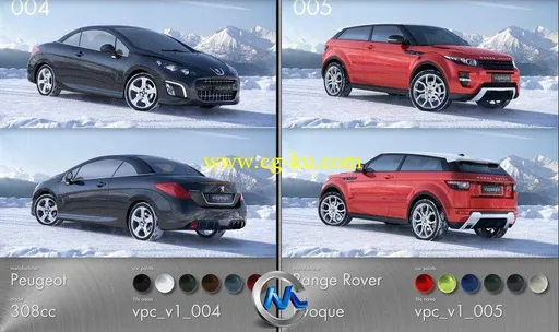 《Viz-People出品高档汽车3D模型Vol.1》Viz-People 3D CARS v1的图片3