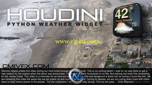 《Houdini中Python天气工具使用视频教程》cmiVFX Houdini Python Weather Widget的图片1