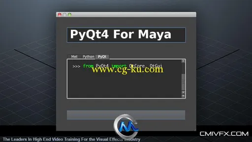 《Maya中PyQt4工具使用视频教程》cmiVFX PyQt4 UI Development for Maya的图片1