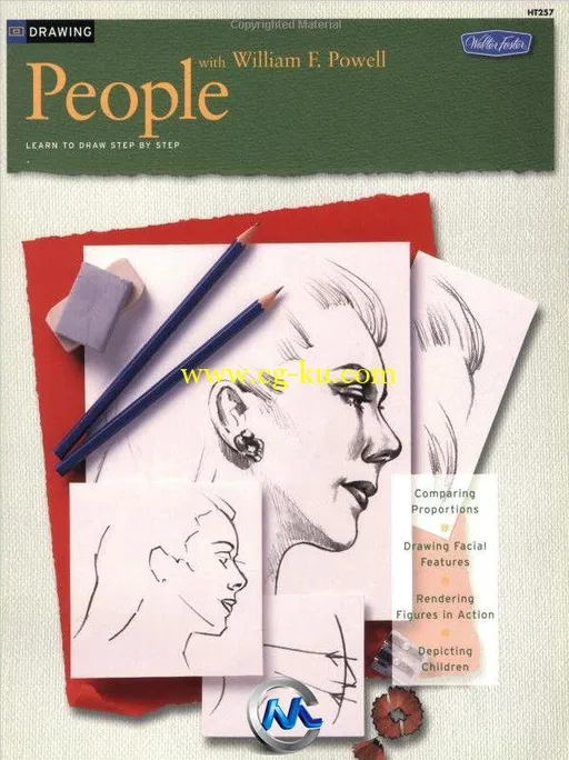 《铅笔绘画技巧书籍》Drawing People with William F. Powell的图片1