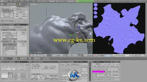 《Blender猛犸象贴图制作视频教程》cmiVFX Blender Unwrapping and Baking的图片3