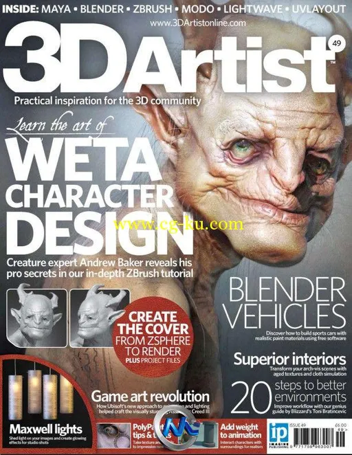 《3D艺术家书籍杂志第49期》3D Artist Issue 49 2012的图片1