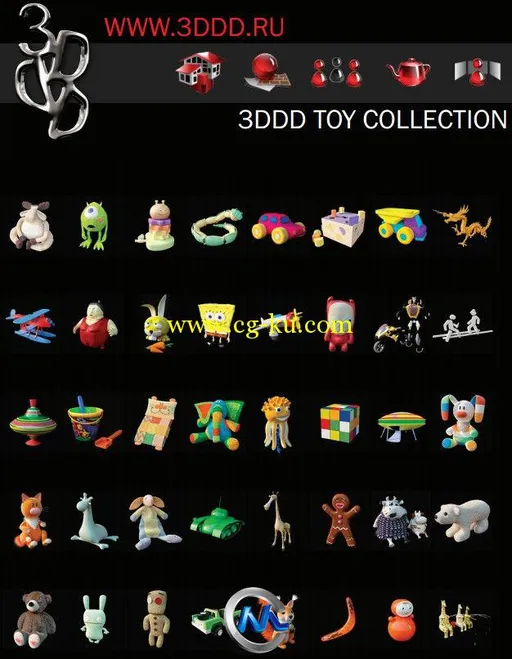 《玩具3D模型合辑》3DDD Toys Collection的图片1