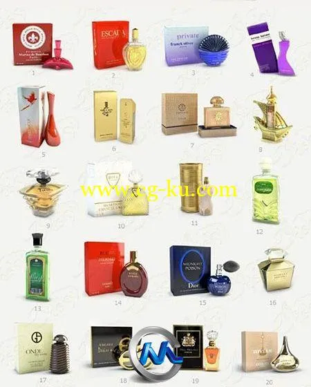 《香水3D模型合辑》3DDD Perfume Collection的图片1