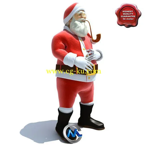 《圣诞老人3D模型合辑》Turbosquid Santa Claus Pose1的图片1