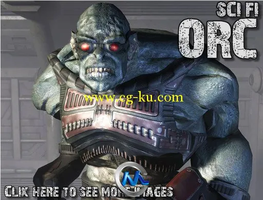 《科幻兽人角色3D模型》Dexsoft Sci-Fi ORC animated character的图片1