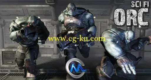 《科幻兽人角色3D模型》Dexsoft Sci-Fi ORC animated character的图片3