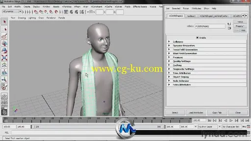 《Maya中nCloth模拟对象视频教程》Lynda.com Understanding Maya nCloth的图片2