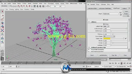 《Maya中nCloth模拟对象视频教程》Lynda.com Understanding Maya nCloth的图片3