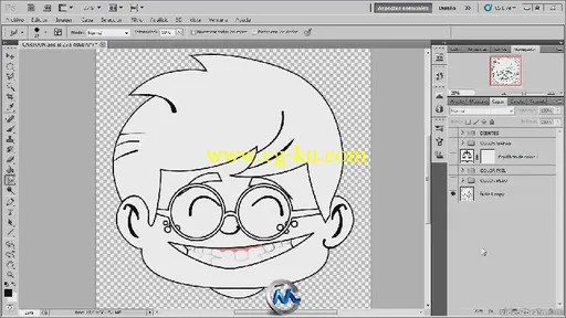 《Photoshop绘制头部漫画视频教程》video2brain Photoshop Digital Art Portrait c...的图片2