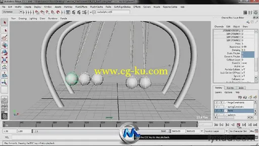 《Maya动力学模拟视频教程》Lynda.com Creating Simulations in Maya Dynamics的图片3