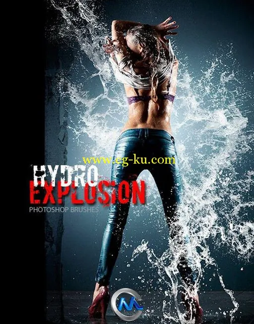 《PS惊人水花效果笔刷合辑》DAZ 3D Rons Hydro Explosion的图片1