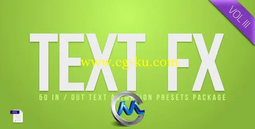 《25个文字动画特效预设AE模板》VideoHive Text Fx Vol.3 3671196的图片1