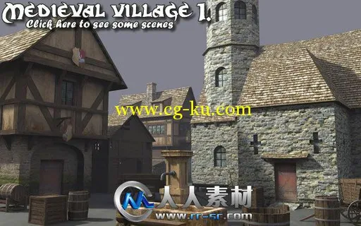 《中世纪村庄建筑3D模型合辑Vol.1》Dexsoft Medieval Village 1. Model Pack的图片3