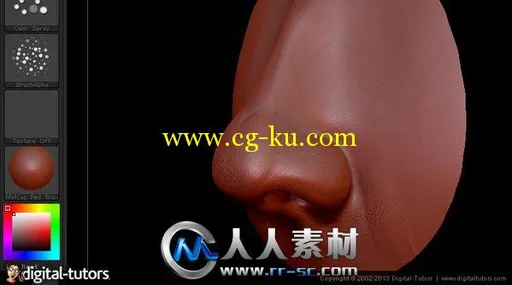 《ZBrush雕刻人物鼻子视频教程》Digital-Tutors Sculpting Human Noses in ZBrush 4R4的图片3