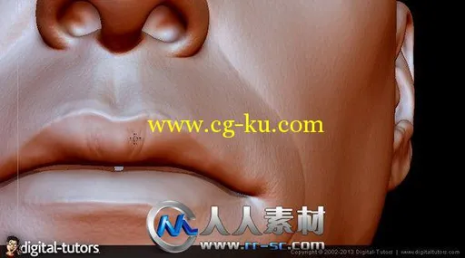 《ZBrush雕刻人物皮肤视频教程》Digital-Tutors Sculpting Human Skin in ZBrush 4R4的图片3