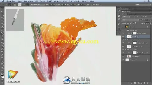 《Photoshop笔刷技巧视频教程》video2brain Photoshop Special Brushes German的图片3