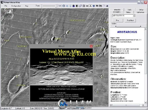 《虚拟月球表面软件V6.0版》Virtual Moon Atlas Pro 6.0的图片2