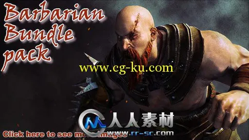 《野蛮人角色动画3D模型包》Dexsoft Barbarian Bundle animated characters的图片6