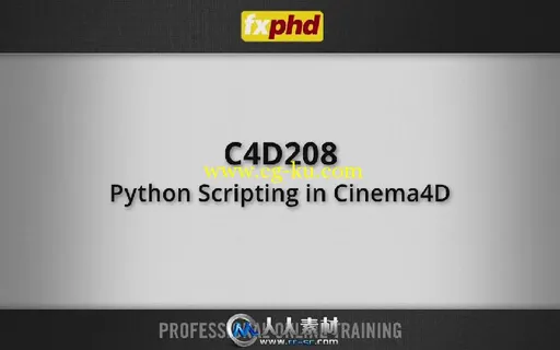 《C4D中Python脚本高级应用视频教程》FXPHD C4D208 Python Scripting in Cinema 4D的图片1