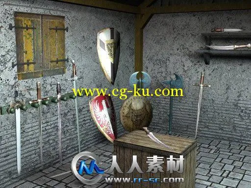 《游戏武器与场景3D模型合辑》Dexsoft Fantasy Model Pack的图片1