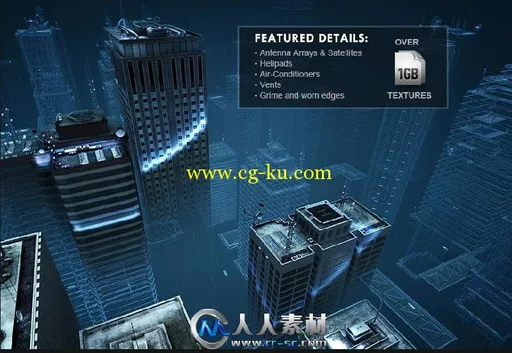 《大都会三维城市3D模型合辑》Video Copilot 3D Models Metropolitan Pack 3D City...的图片3