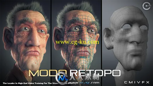 《Modo拓扑工具技术视频教程》cmiVFX Luxology Modo Retopology Tactics的图片1