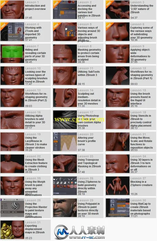 《ZBrush雕刻造型技巧视频教程》Digital-Tutors Introduction to ZBrush 3的图片2