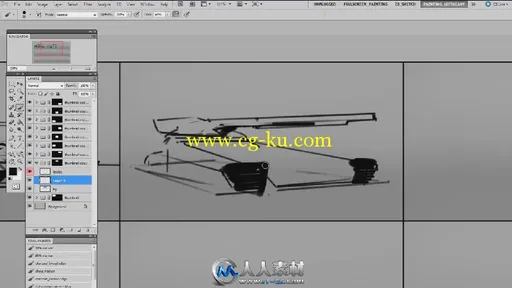 《PS科幻战车绘制视频教程》Ctrl+Paint Vehicle Design Start To Finish的图片4