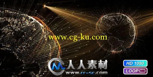 《网络地球全景AE模板》VideoHive Cyber Earth Globe Hologram 617470的图片1