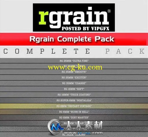 《胶片噪点颗粒模拟视频素材》Rgrain Complete Pack的图片1