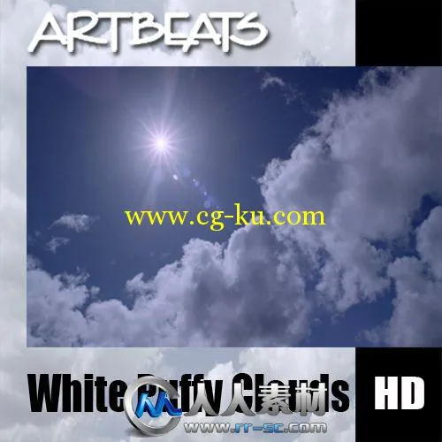 《天空云彩云朵云雾视频素材合辑》Artbeats White Puffy Clouds HD的图片1