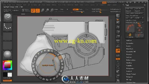 《3dsmax科幻手枪模型视频教程》3DMotive The Sci-Fi Pistol Workflow Vol 1,2,3的图片1