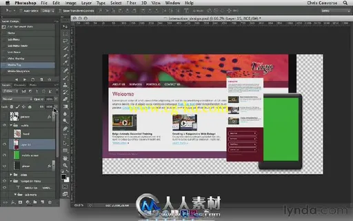 《PS交互设计复合图层视频教程》Lynda.com Using Layer Comps to Show Interactive...的图片1