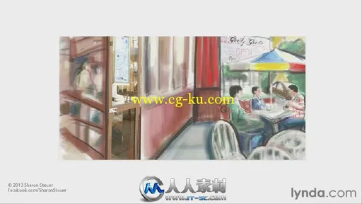 《Illustrator艺术笔刷使用视频教程》Lynda.com Artistic Painting with Illustrat...的图片3