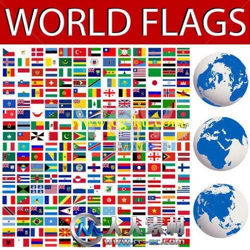 《国旗飘动视频素材合辑》Footage World Flags 2013的图片1