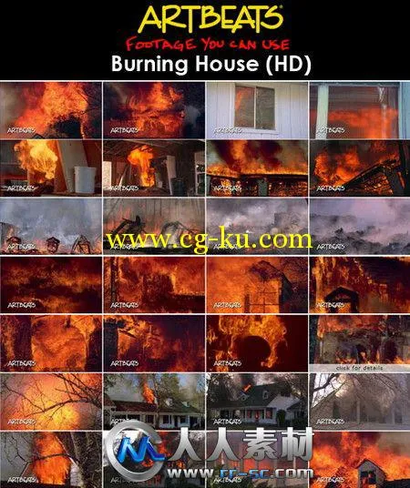 《火灾房屋燃烧高清视频素材合辑》Artbeats Burning House HD的图片1