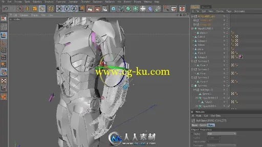 《C4D与AE制作钢铁侠动画视频教程》Cinema 4D Tutorial.net Ironman Stealth Tutorial的图片5