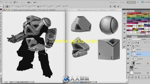 《PS机甲战士艺术创作视频教程》Digital-Tutors Kit Bashing a Mech Soldier Conce...的图片2