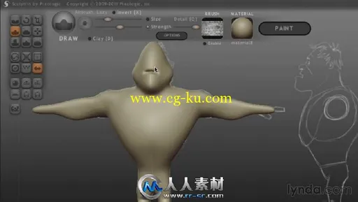 《Sculptris三维造型基础入门视频教程》Lynda.com Sculptris Essential Training的图片2