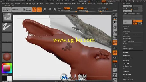 《ZBrush与KeyShot恐龙渲染视频教程》Digital-Tutors Rendering Organic Models in...的图片1