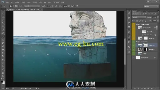 《PS淹没雕塑处理视频教程》Digital-Tutors Submerging a Scene Through Photo Man...的图片2
