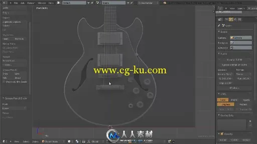 《Blender电吉他建模视频教程》CG Cookie Modeling an Electric Guitar in Blender的图片2