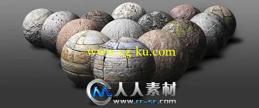 《石砖材质纹理贴图合辑》CG Cookie Exclusive Stone Texture & Reference Pack的图片1