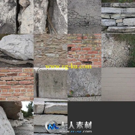 《石砖材质纹理贴图合辑》CG Cookie Exclusive Stone Texture & Reference Pack的图片3